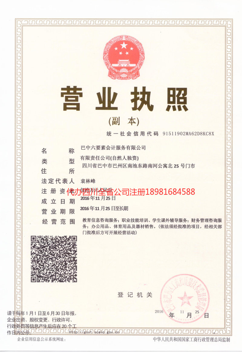 虎林虎林六要素会计服务有限公司